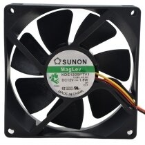 Sunon KDE1209PTV1 13.MS.AR.GN DC 12V 1.8W 2 Wires / 3 Wires Axial Cooling Fan