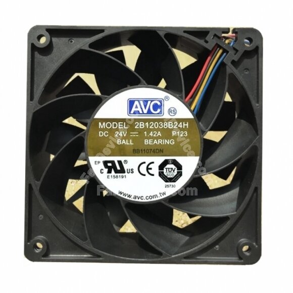 AVC 2B12038B24H DC 24V 1.42A 2 Wires / 3 Wires / 4 Wires Axial Cooling Fan