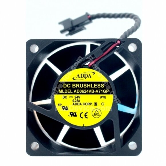 ADDA AD0624VB-A71GP DC 24V 0.25A 2 Wires Axial Cooling Fan