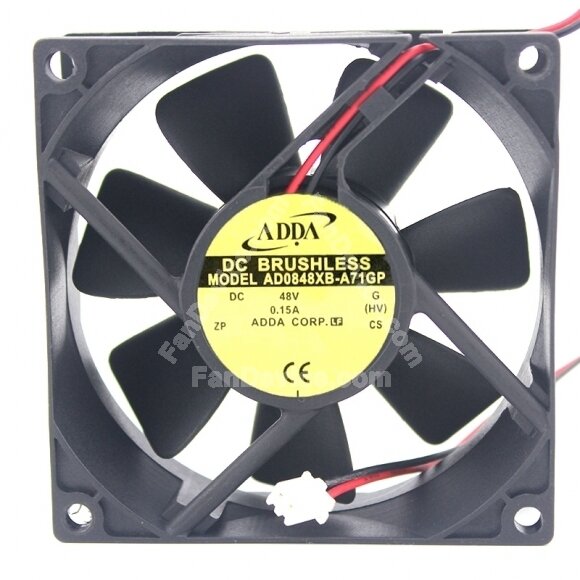 ADDA AD0848XB-A71GP DC 48V 0.15A 2 Wires Axial Cooling Fan