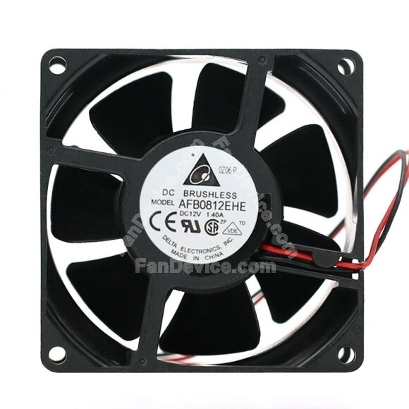 Delta AFB0812SHE DC 12V 1.00A 2 Wires / 3 Wires / 4 Wires Axial Cooling Fan