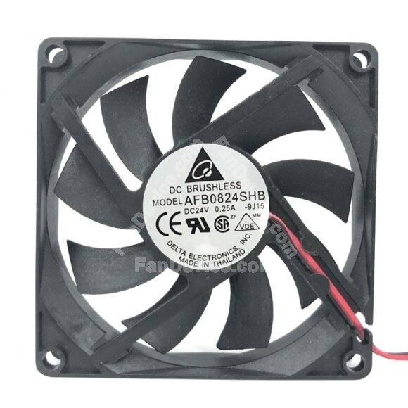 Delta AFB0824SHB DC 24V 0.25A 2 Wires / 3 Wires Axial Cooling Fan