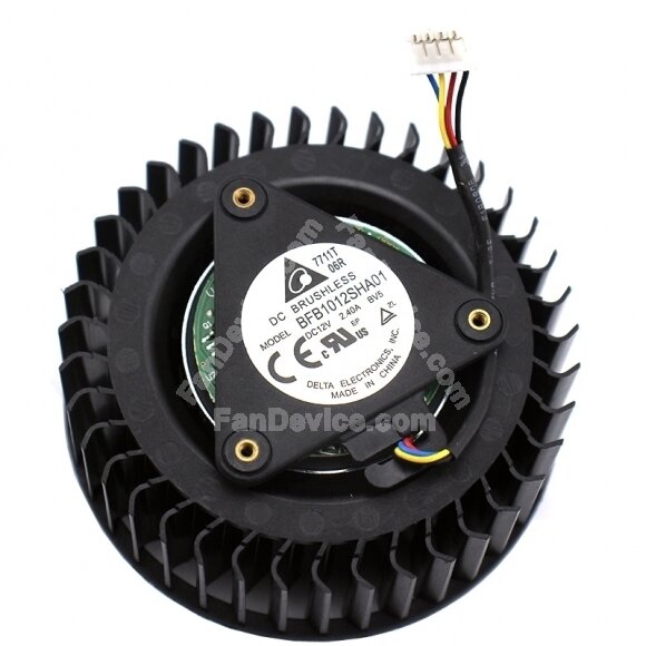 Delta BFB1012SHA01 DC 12V 2.40A 4 Wires Axial Cooling Fan