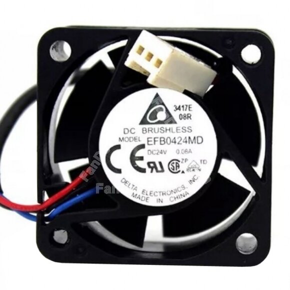 Delta EFB0424MD DC 24V 0.08A 2 Wires / 3 Wires / 4 Wires Axial Cooling Fan