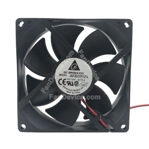Delta AFB0912L DC 12V 0.15A 2 Wires / 3 Wires Axial Cooling Fan