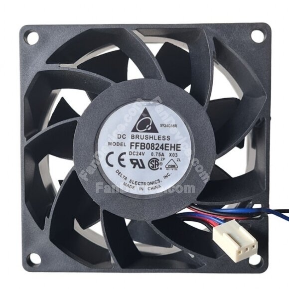 Delta FFB0824EHE DC 24V 0.75A 2 Wires / 3 Wires Axial Cooling Fan