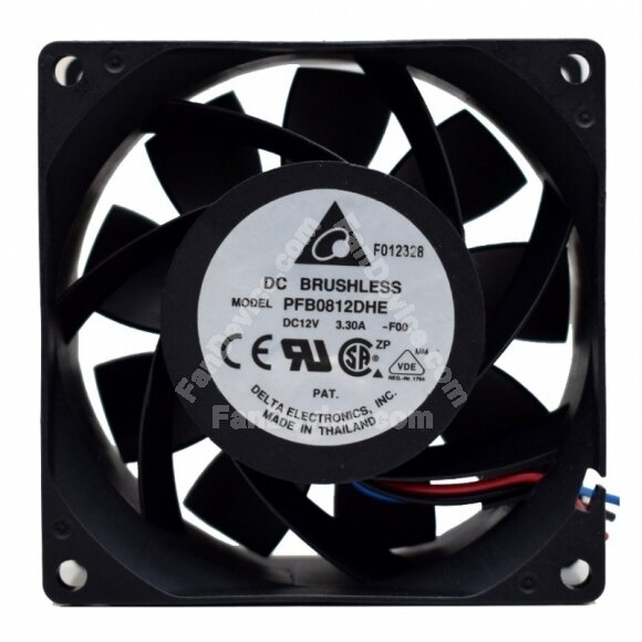 Delta PFB0812DHE DC 12V 3.3A 2 Wires / 3 Wires / 4 Wires Axial Cooling Fan