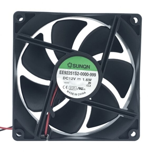 Sunon EE92251S2-0000-999 DC 12V 1.6W 2 Wires / 3 Wires Axial Cooling Fan