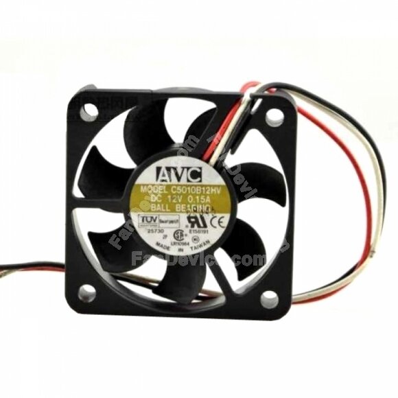 AVC C5010B12HV DC 12V 0.15A 2 Wires / 3 Wires Axial Cooling Fan