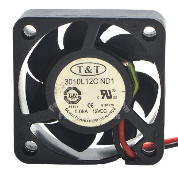 T&T 301012C ND1 DC 12V 0.08A 3010 Axial Cooling Fan