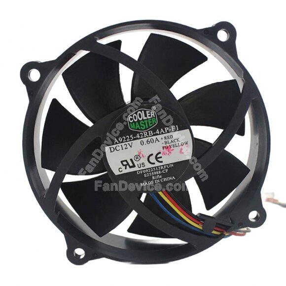 COOLER MASTER A9225-42RB-4AP-F1 DC 12V 0.60A 9225 Axial Cooling Fan