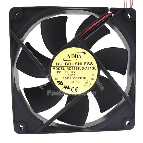 ADDA AD1212US-A71GL DC 12V 0.50A 12025 Axial Brushless Cooling Fan