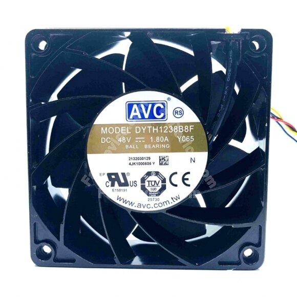 AVC DYTH1238B8F DC 48V 1.80A 4 Wires Axial Cooling Fan