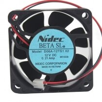 Nidec D06A-12TS1 02 DC 12V 0.21Amp 6025 Axial Cooling Fan