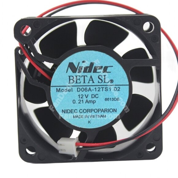 Nidec D06A-12TS1 02 DC 12V 0.21Amp 6025 Axial Cooling Fan