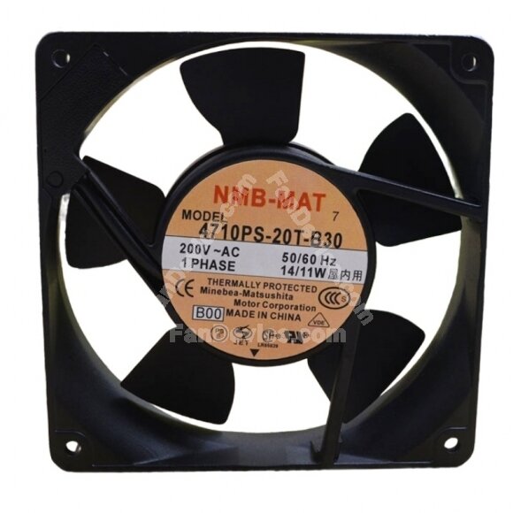 NMB-MAT 4710PS-20T-B30 AC 200V 14/11W 2 Wires Axial Cooling Fan
