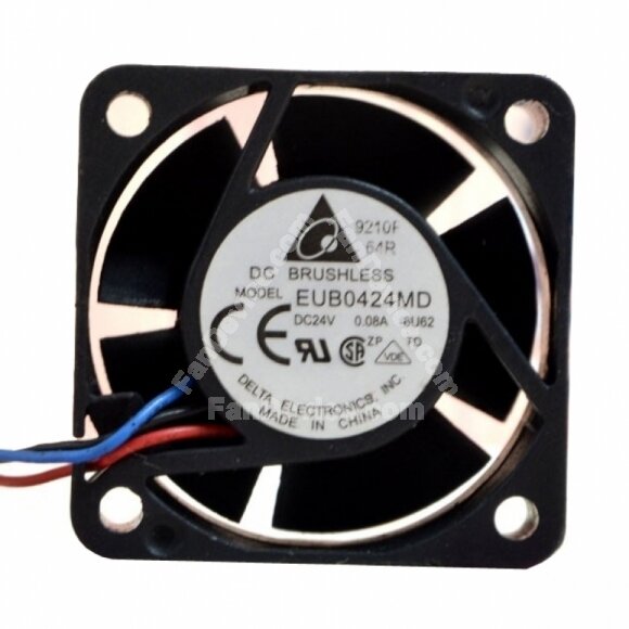 Delta EUB0424MD DC 24V 0.08A 2 Wires / 3 Wires Axial Cooling Fan