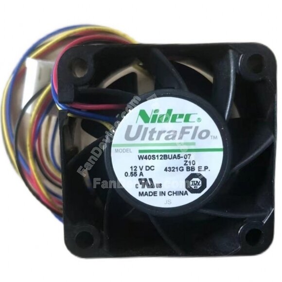 Nidec W40S12BUA5-07 DC 12V 0.55A 4 Wires Axial Cooling Fan