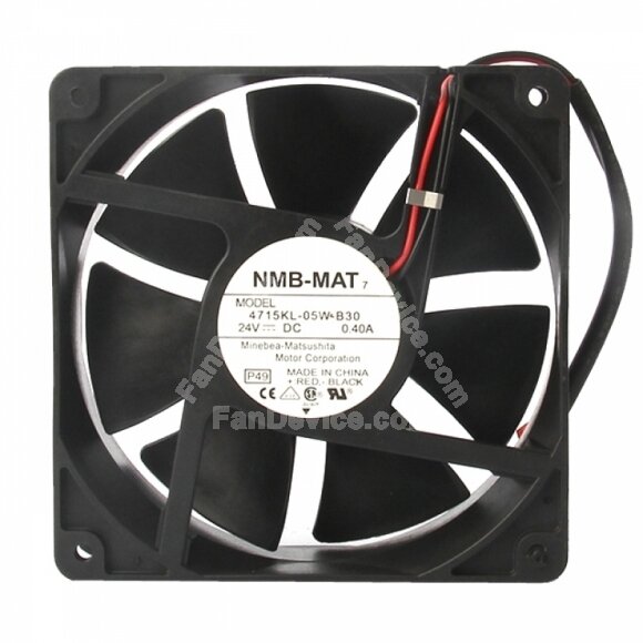 NMB-MAT 4715KL-05W-B30 DC 24V 0.40A 2 Wires Axial Cooling Fan