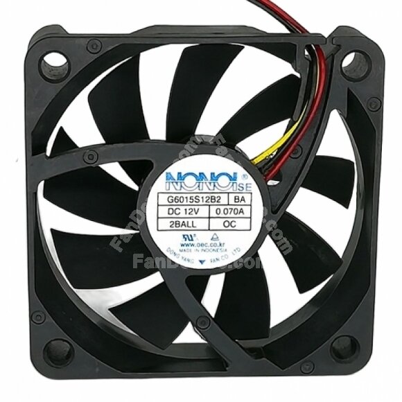 NONOI G6015S12B2 DC 12V 0.070A 2 Wires / 3 Wires Axial Cooling Fan