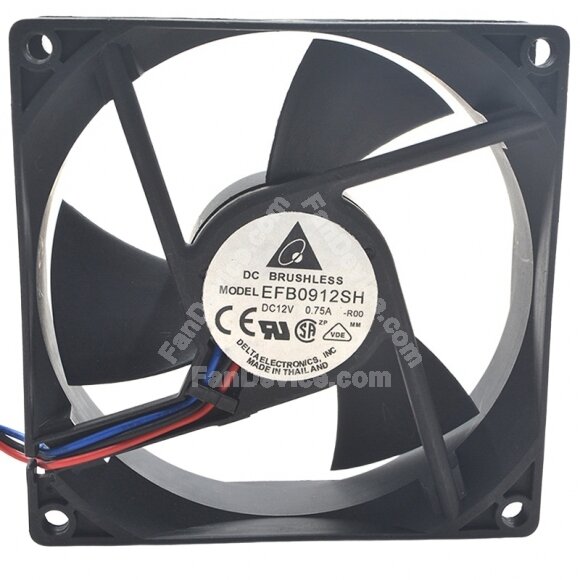 Delta EFB0912SH DC 12V 0.75A 9025 Axial Brushless Cooling Fan