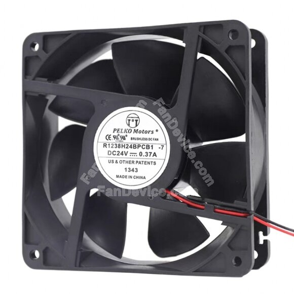 PELKO Motors R1238H24BPCB1-7 DC 24V 0.37A 12038 Axial Brushless Cooling Fan