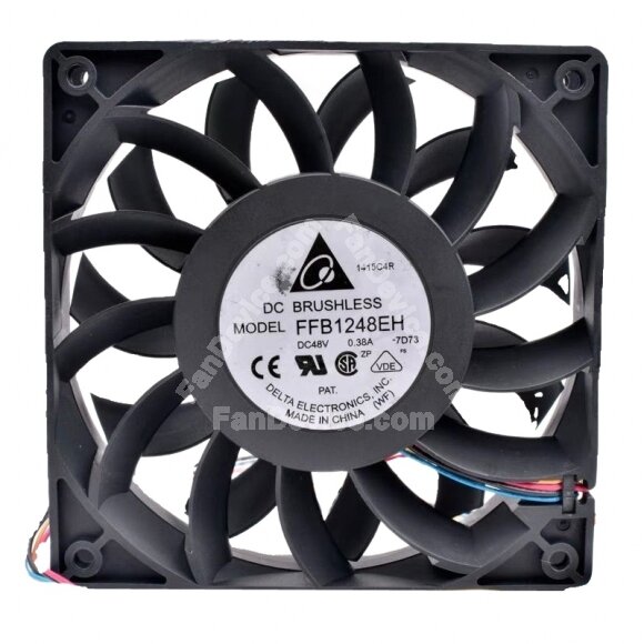 Delta FFB1248EH DC 48V 0.38A 12025 Axial Brushless Cooling Fan
