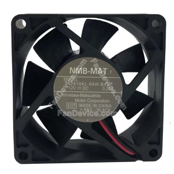 NMB-MAT 2810KL-04W-B49 DC 12V 0.20A 7025 Axial Cooling Fan