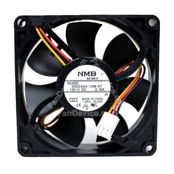 NMB 08020SA-12M-AT DC 12V 0.18A 8020 Axial Cooling Fan