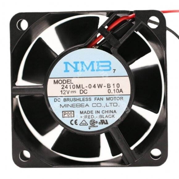 NMB 2410ML-04W-B10 DC 12V 0.10A 6025 Axial Brushless Cooling Fan