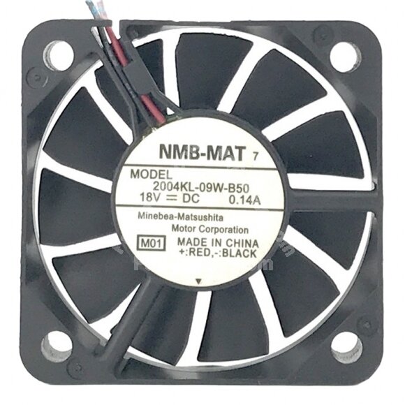 NMB-MAT 2004KL-09W-B50 DC 18V 0.14A 5010 Axial Cooling Fan