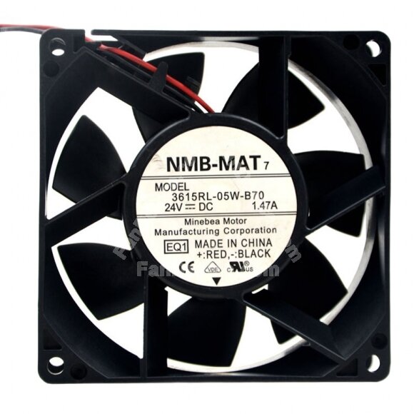 NMB-MAT 3615RL-05W-B70 DC 24V 1.47A 9238 Axial Cooling Fan