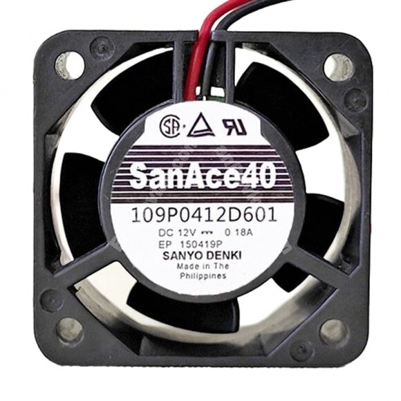 Sanyo Denki San Ace 40 109P0412D601 DC 12V 0.18A 4020 Axial Cooling Fan