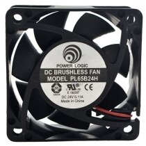 Power Logic PL65B24H DC 24V 0.11A 6025 Axial Brushless Cooling Fan
