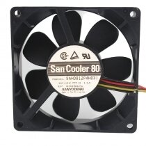 Sanyo Denki San Cooler 80 9AH0812P4H031 DC 12V 0.11A 8025 Axial Cooling Fan