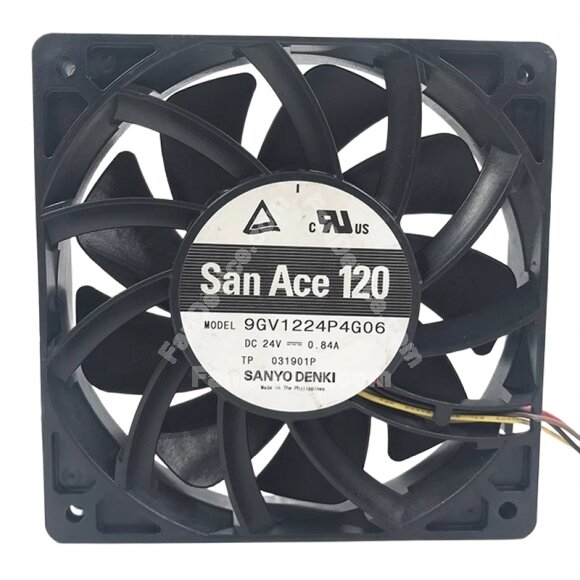 Sanyo Denki San Ace 120 9GV1224P4G06 DC 24V 0.84A 12025 Axial Cooling Fan