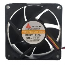 Y.S.TECH YW07025012BM DC 12V 0.17A 7025 Axial Brushless Cooling Fan