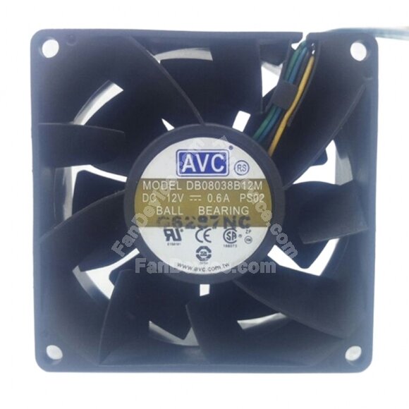 AVC DB08038B12M DC 12V 0.6A 8038 Axial Ball Bearing Cooling Fan