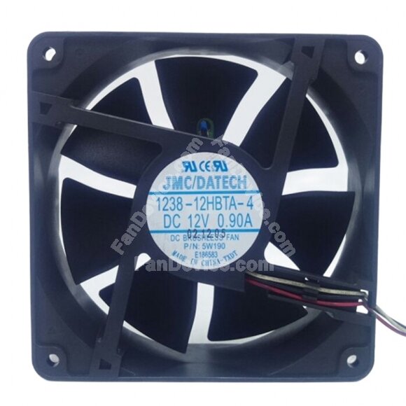 JMC DATECH 1238-12HBTA-4 12V 0.90A 12038 Axial DC Brushless Cooling Fan