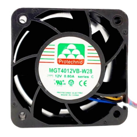 Protechnic MGT4012VB-W28 DC 12V 0.80A 4028 Axial Cooling Fan