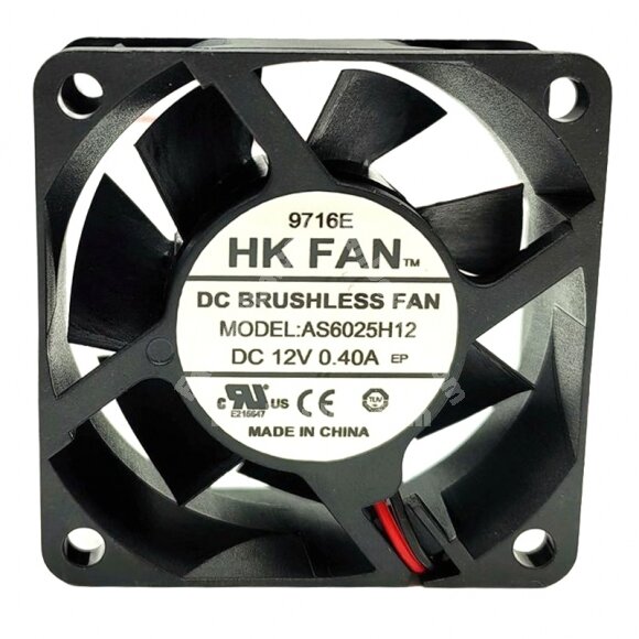 HK FAN AS6025H12 DC 12V 0.40A 6025 Axial Brushless Cooling Fan