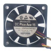 Sanyo Denki 109P0605M7D01 DC 5V 0.15A 6015 Axial Cooling Fan