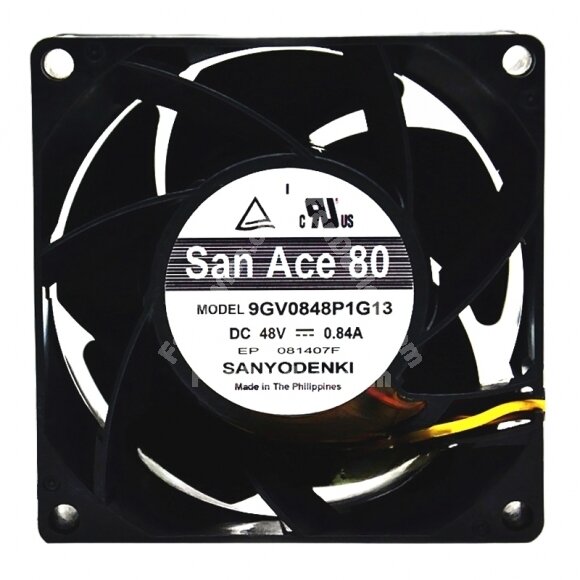 Sanyo Denki San Ace 80 9GV0848P1G13 DC 48V 0.84A 2 Wires / 3 Wires / 4 Wires Axial Cooling Fan