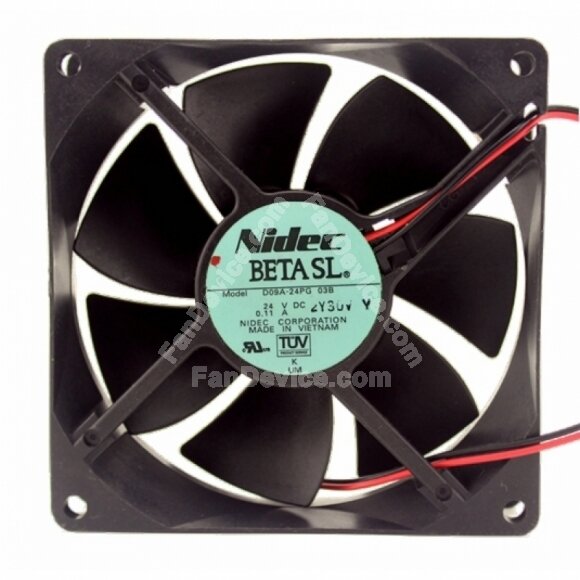 Nidec D09A-24PG DC 24V 0.11A 2 Wires / 3 Wires Axial Cooling Fan