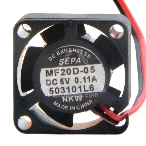 SEPA MF20D-05 DC 5V 0.11A 2 Wires / 3 Wires Axial Cooling Fan