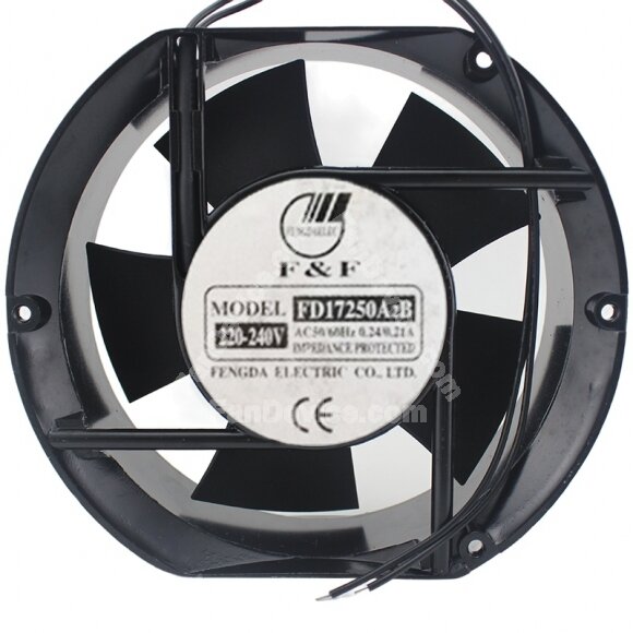 F&F FD17250A2B AC 220-240V 0.24 / 0.21A 17250 Axial Cooling Fan