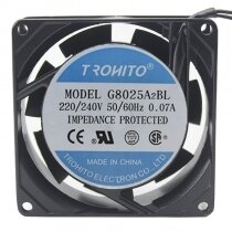 TROHITO G8025A2BL AC 220/240V 0.07A 8025 Axial Cooling Fan