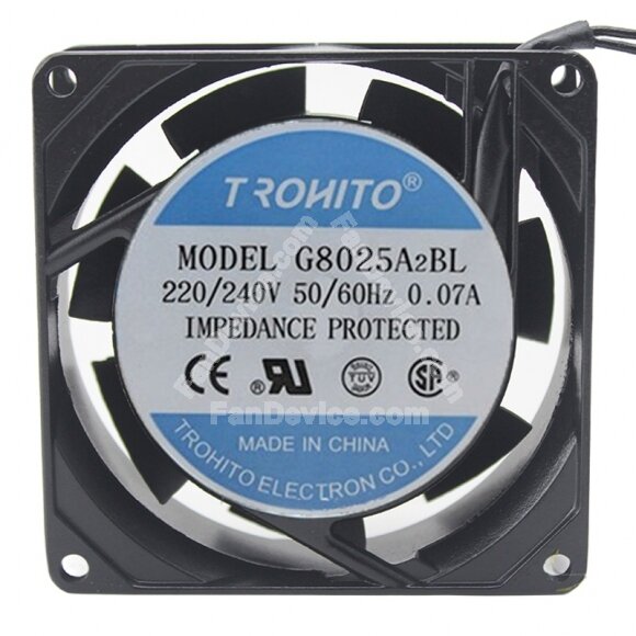 TROHITO G8025A2BL AC 220/240V 0.07A 8025 Axial Cooling Fan