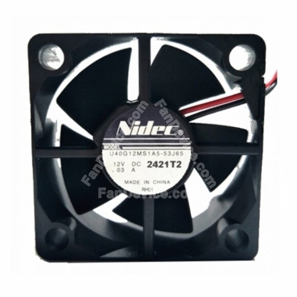 Nidec U40G12MS1A5-53J65 DC 12V 0.03A 2 Wires / 3 Wires Axial Cooling Fan