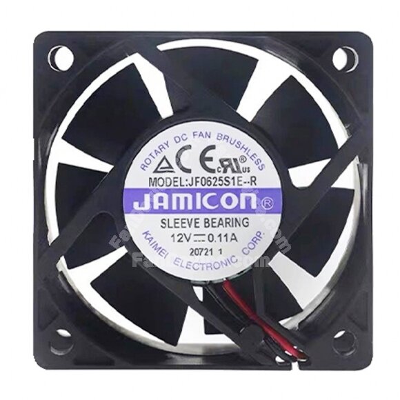 JAMICON JF0625S1E-R DC 12V 0.11A 6025 Axial Sleeve Bearing Cooling Fan